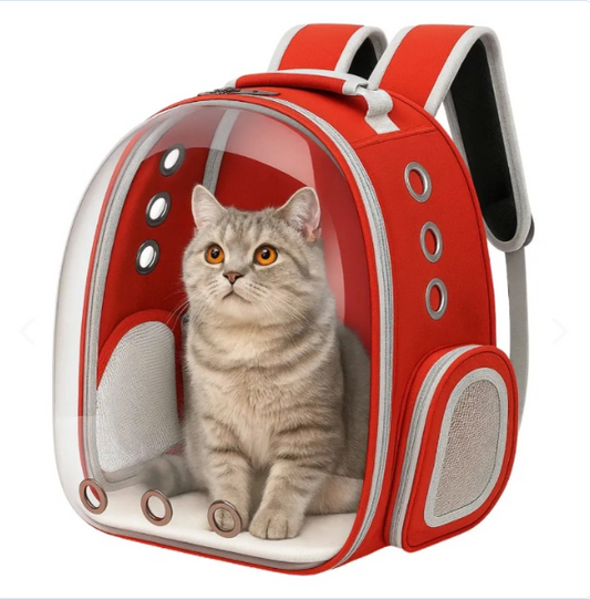 Mochila Transportador Mascotas Gris